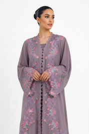 C 2532 Taro Dream Lace Abaya