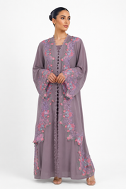 C 2532 Taro Dream Lace Abaya
