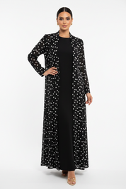C 2559 Black Polka Dot Abaya