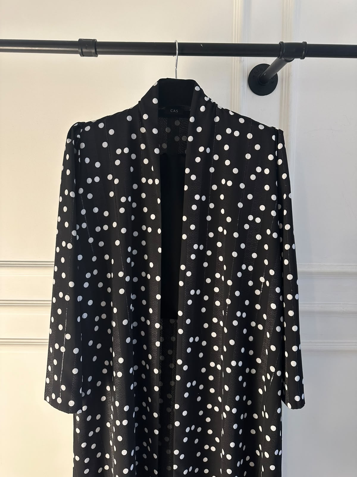 C 2559 Black Polka Dot Abaya