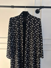 C 2559 Black Polka Dot Abaya