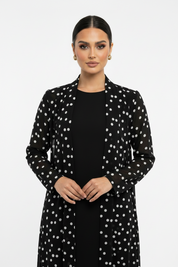 C 2559 Black Polka Dot Abaya