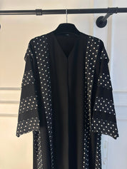 C 2560 Black Polka Dot Abaya