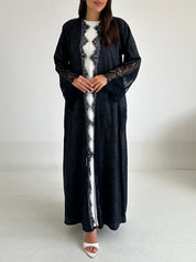 C 2564 Dark Navy Dantel Abaya