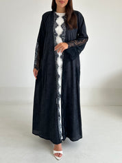 C 2564 Dark Navy Dantel Abaya