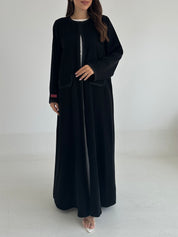 C 2577 Black Lace Abaya
