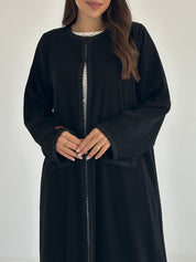C 2577 Black Lace Abaya