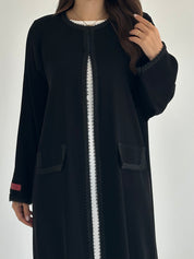 C 2577 Black Lace Abaya