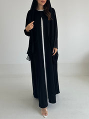 C 2577 Black Lace Abaya