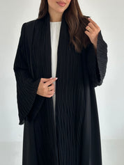 C 2587 Black Pleated Abaya