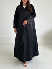 C 2596 Black Beaded Abaya