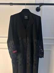 C 2608 Black Dantel Abaya