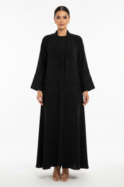 C 2609 Black Dantel Abaya
