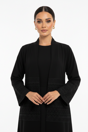 C 2609 Black Dantel Abaya