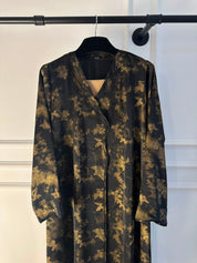 C 2625-01 Black Gold Butterfly Abaya