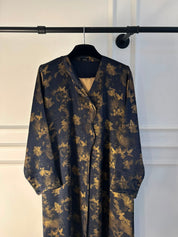 C 2625-03 Navy Gold Butterfly Abaya