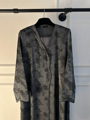 C 2625-04 Black Silver Butterfly Abaya