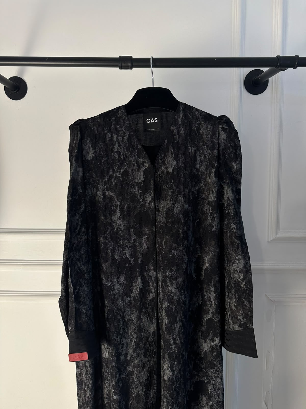 C 2626-01 Black Grey Swirl Abaya
