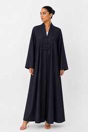 C 2629-04 Navy Blue Abaya