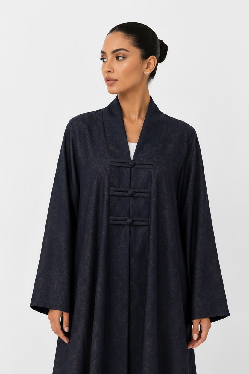 C 2629-04 Navy Blue Abaya