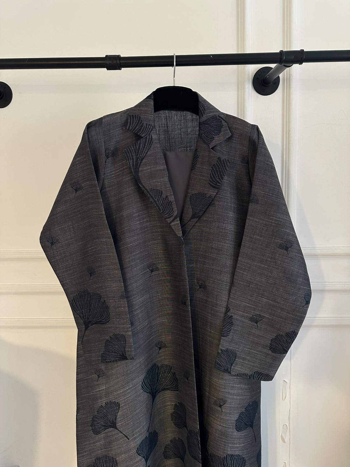 C 2630-02 Steel Grey Linen Abaya
