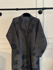C 2630-02 Steel Grey Linen Abaya