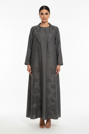 C 2630-04 Graphite Grey Linen Abaya