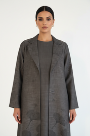 C 2630-04 Graphite Grey Linen Abaya