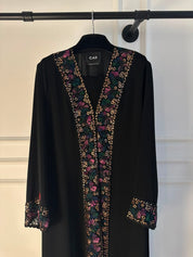 C 2631 Black Truffle Lace Abaya