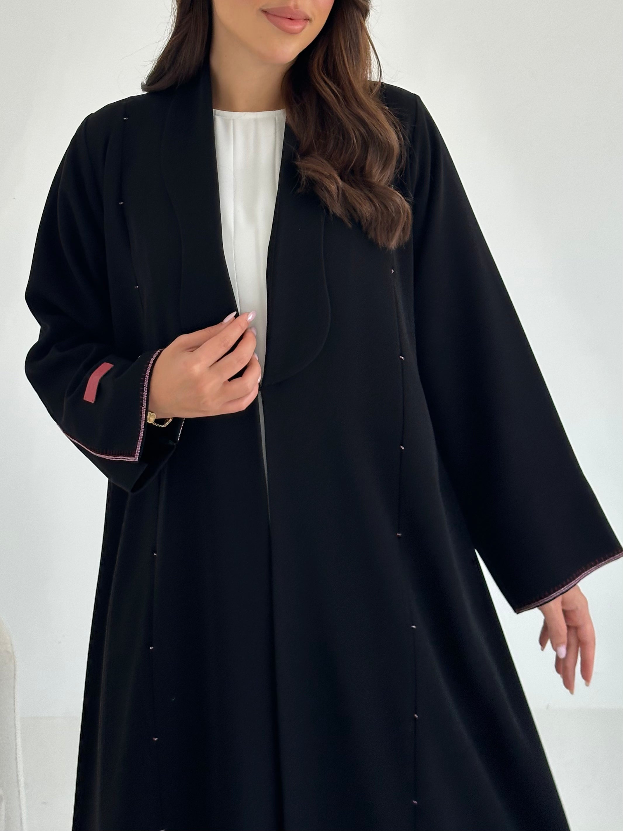 C 2633 Black Coat Abaya