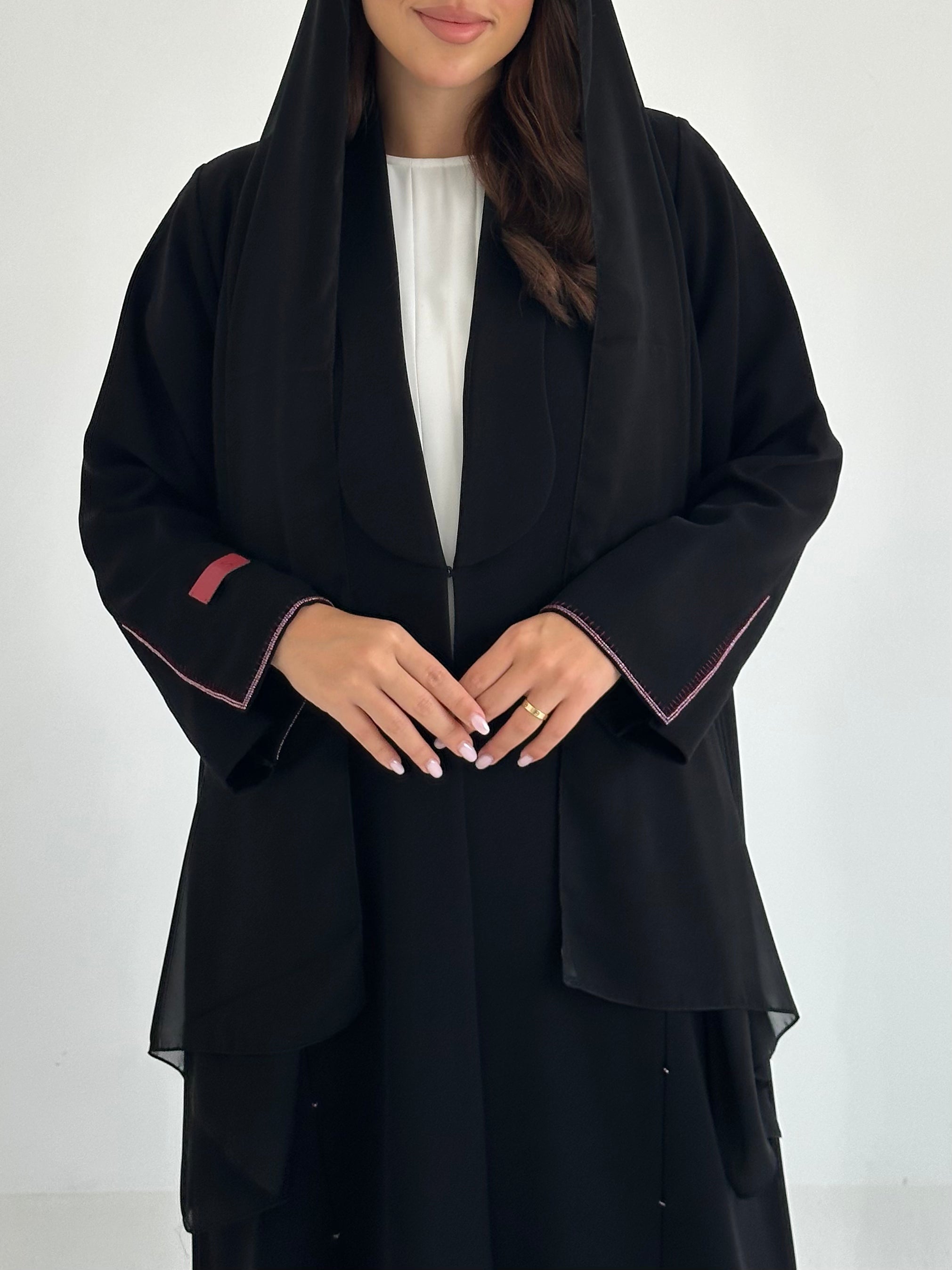 C 2633 Black Coat Abaya