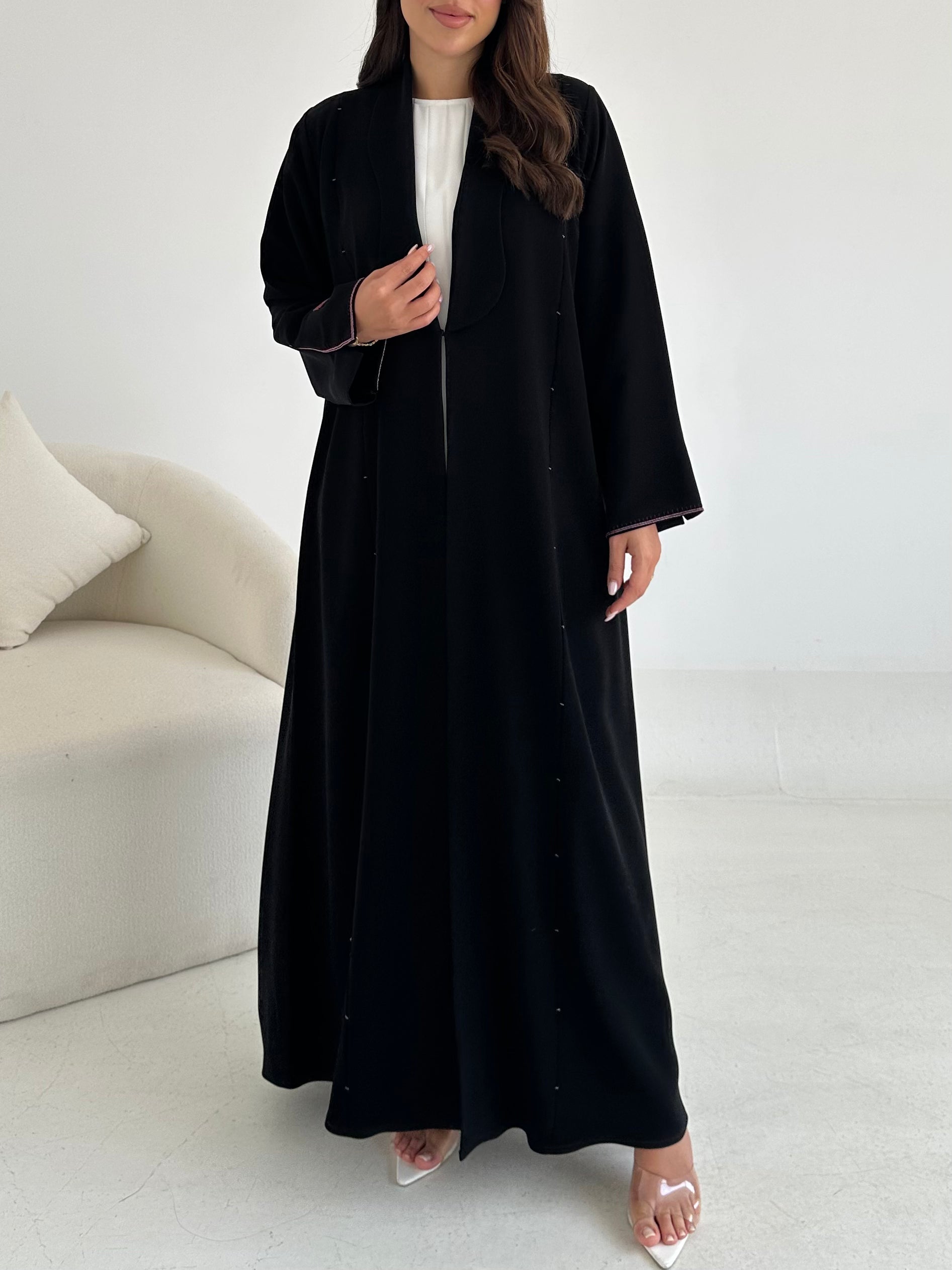 C 2633 Black Coat Abaya