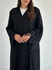C 2635 Black Lace Abaya