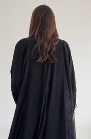 C 2635 Black Lace Abaya