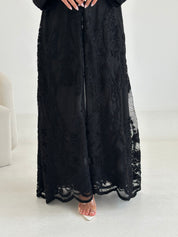 C 2641 Black Dantel Abaya