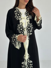 C 2642 Black Dantel Abaya