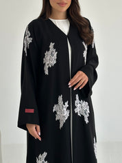 C 2643 Black Dantel Abaya