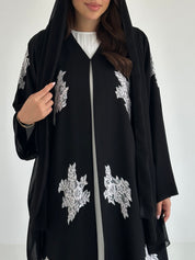 C 2643 Black Dantel Abaya