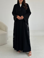 C 2655 Black Lace Abaya