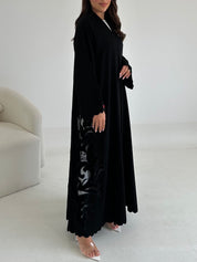 C 2655 Black Lace Abaya