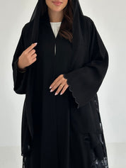 C 2655 Black Lace Abaya