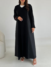 C 2658 Black Lace Abaya