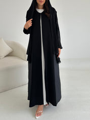 C 2658 Black Lace Abaya