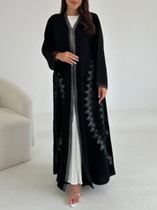 C 2664 Black Lace Abaya