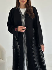 C 2664 Black Lace Abaya