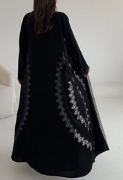 C 2664 Black Lace Abaya