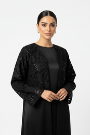 C 2666 - 01 - Black Beaded Abaya