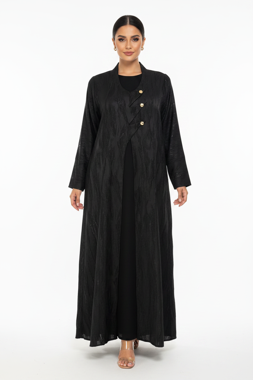 C 2667 Black Work Abaya