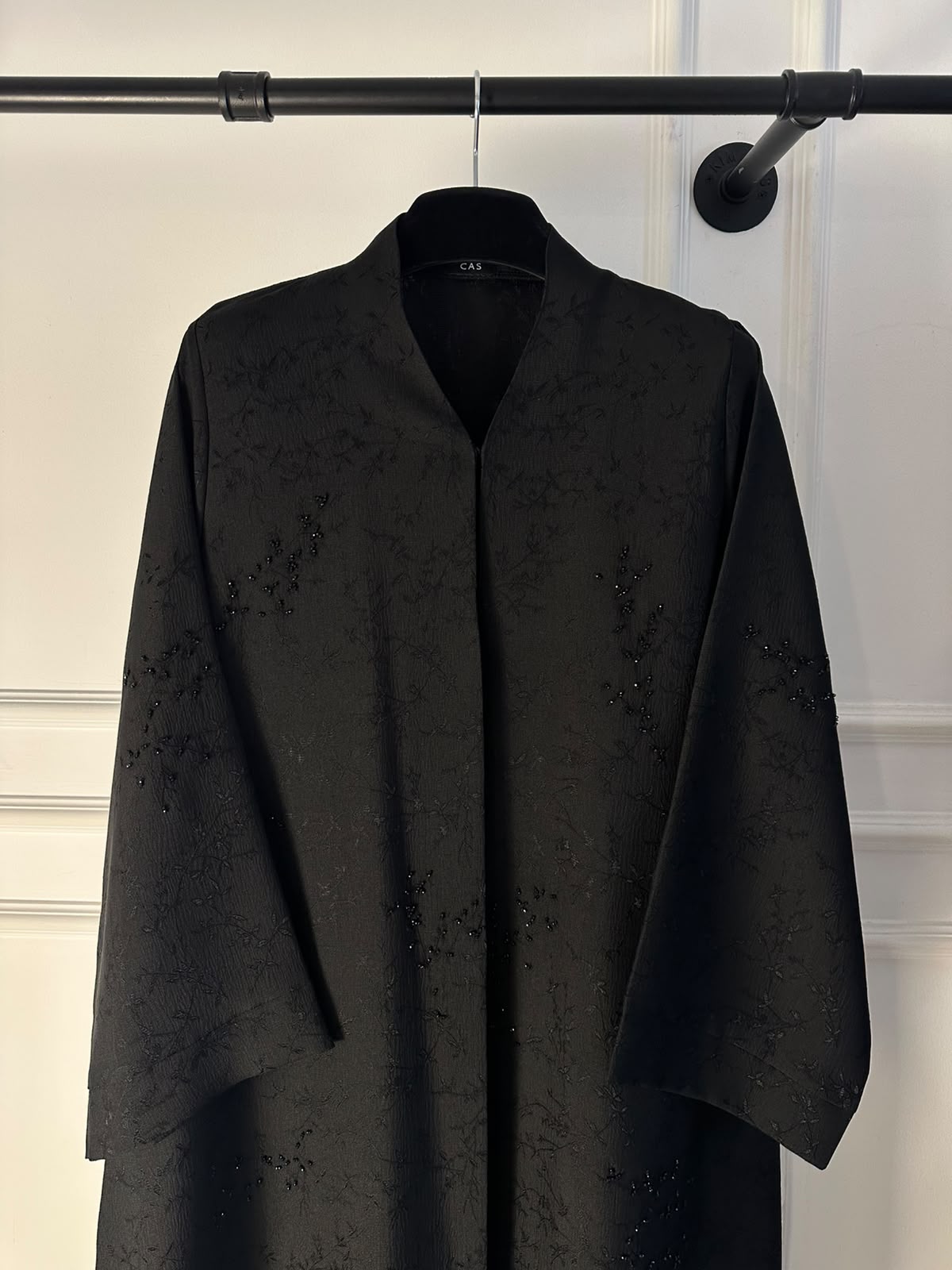 C 2669 Black Beaded Abaya