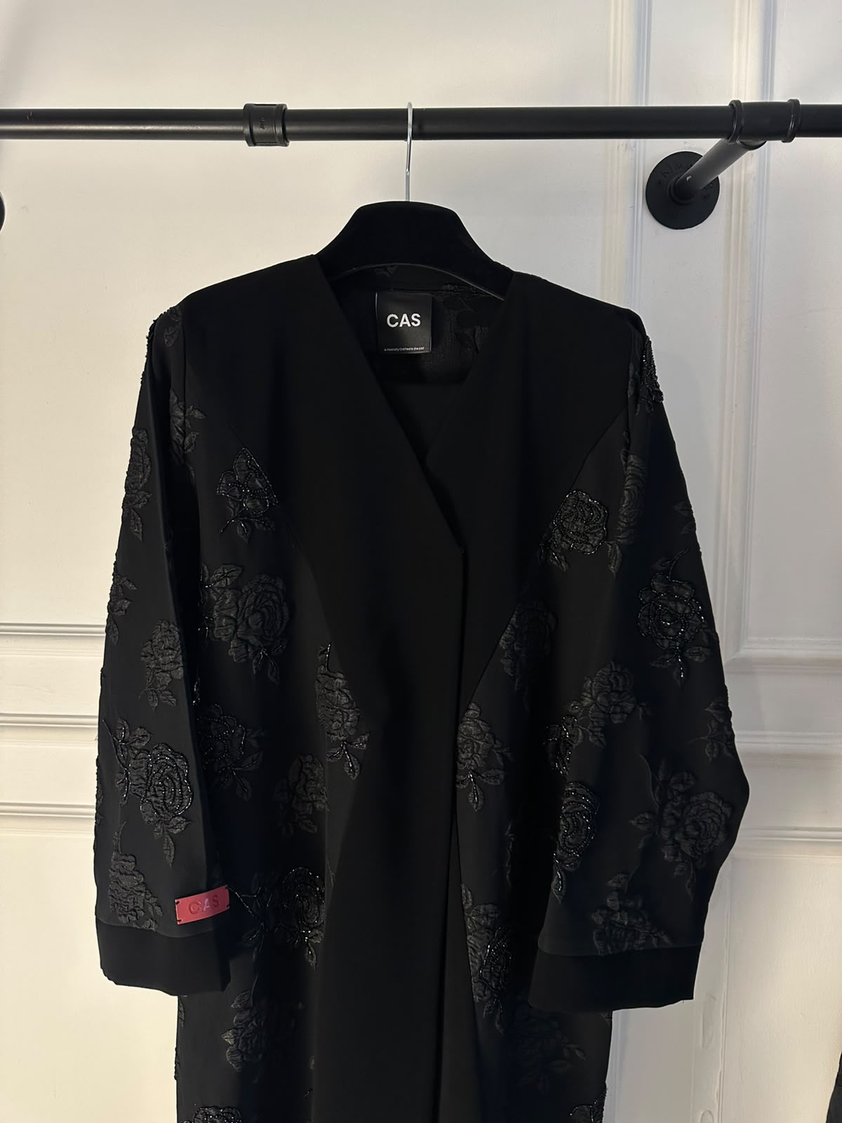 C 2671 Black Floral Abaya